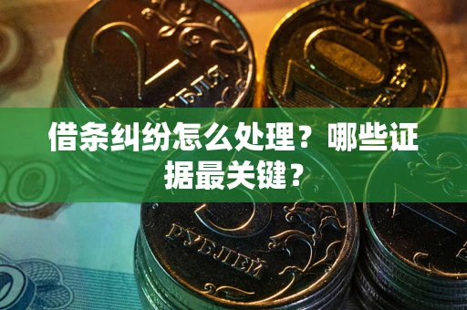 武汉借条纠纷怎么处理？哪些证据最关键？