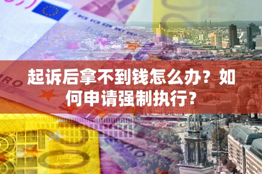 武汉起诉后拿不到钱怎么办？如何申请强制执行？