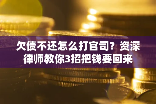 武汉欠债不还怎么打官司？资深律师教你3招把钱要回来
