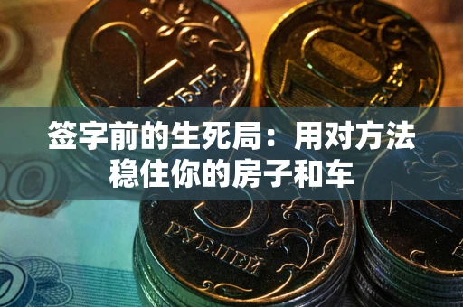 武汉签字前的生死局：用对方法稳住你的房子和车