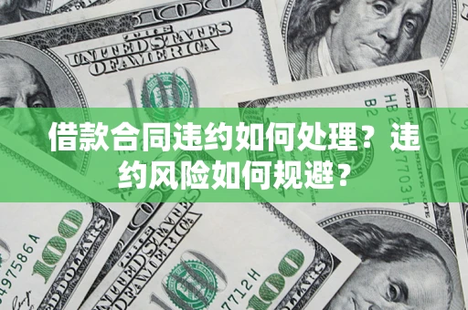 武汉借款合同违约如何处理？违约风险如何规避？