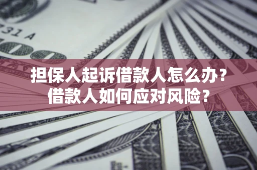 武汉担保人起诉借款人怎么办？借款人如何应对风险？