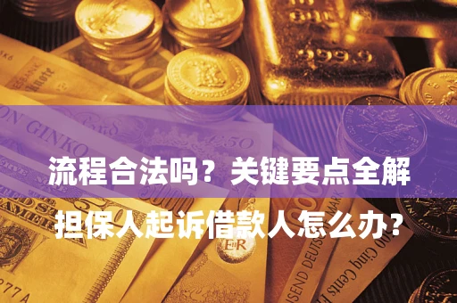 武汉

担保人起诉借款人怎么办？流程合法吗？关键要点全解析