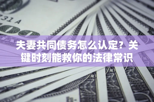 武汉夫妻共同债务怎么认定？关键时刻能救你的法律常识