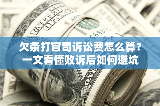 武汉欠条打官司诉讼费怎么算？一文看懂败诉后如何避坑