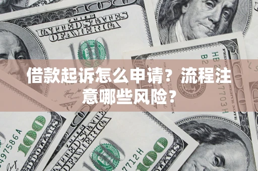 武汉借款起诉怎么申请？流程注意哪些风险？