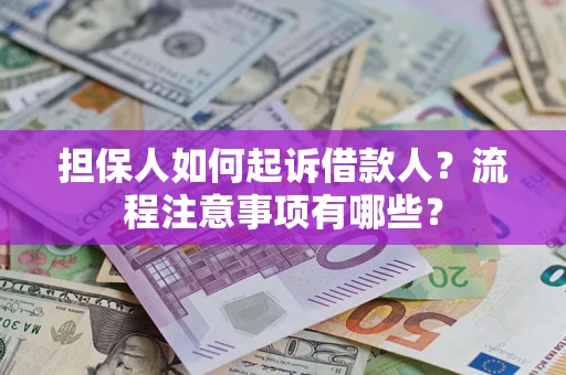 武汉担保人如何起诉借款人？流程注意事项有哪些？